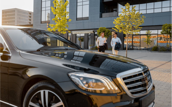 Black Cadillac SUV used for VIP Lane corporate chauffeur service